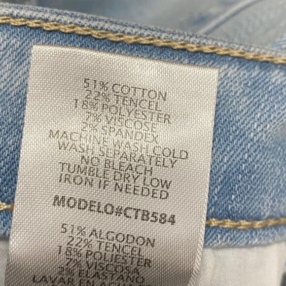 Black Label C'est Toi Light Wash Blue Denim Flare Jeans Women 25 70s Retro - Picture 8 of 9